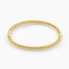 Bracelet Jonc Bulle Doree Acier Jaune