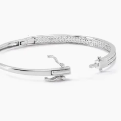 Bracelet Jonc Carinne Argent Blanc Oxyde De Zirconium