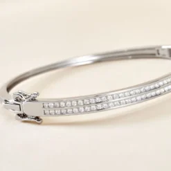 Bracelet Jonc Carinne Argent Blanc Oxyde De Zirconium
