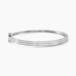 Bracelet Jonc Carinne Argent Blanc Oxyde De Zirconium