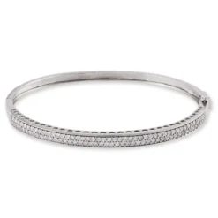 Bracelet Jonc Clélya Argent Blanc Oxyde De Zirconium