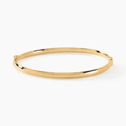 Bracelet Jonc Cynthia Fil Plat Lisse Or Jaune