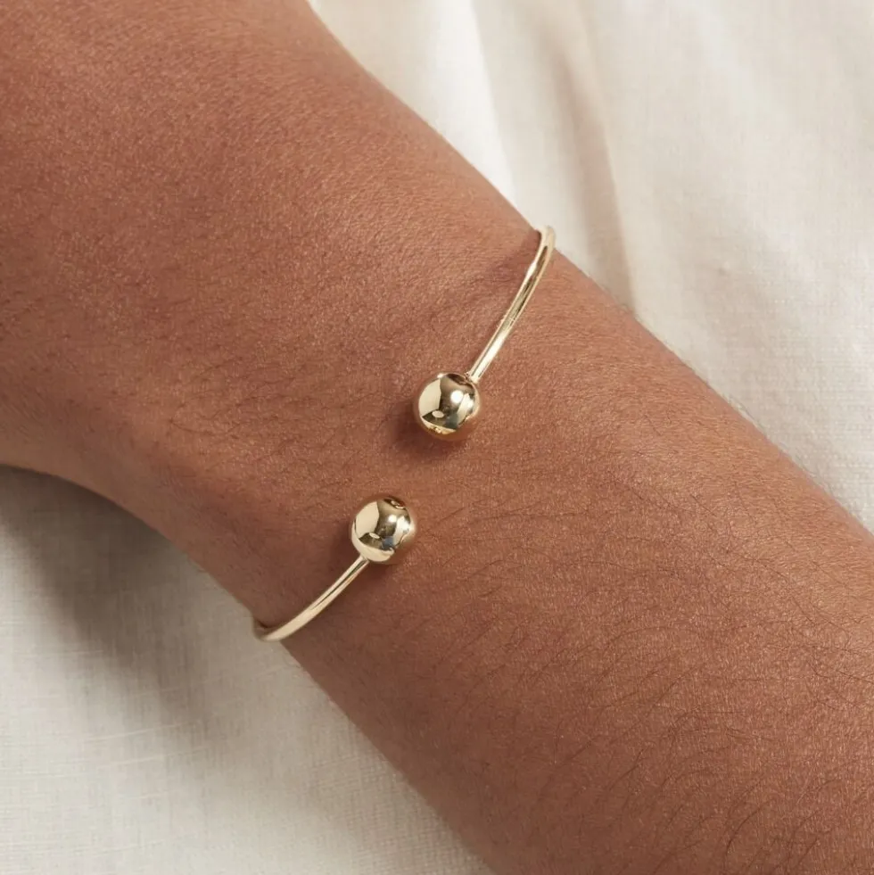 Bracelet Jonc Davina Boules Or Jaune