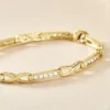 Bracelet Jonc Epiphanieae Plaqué Or Jaune Oxyde De Zirconium