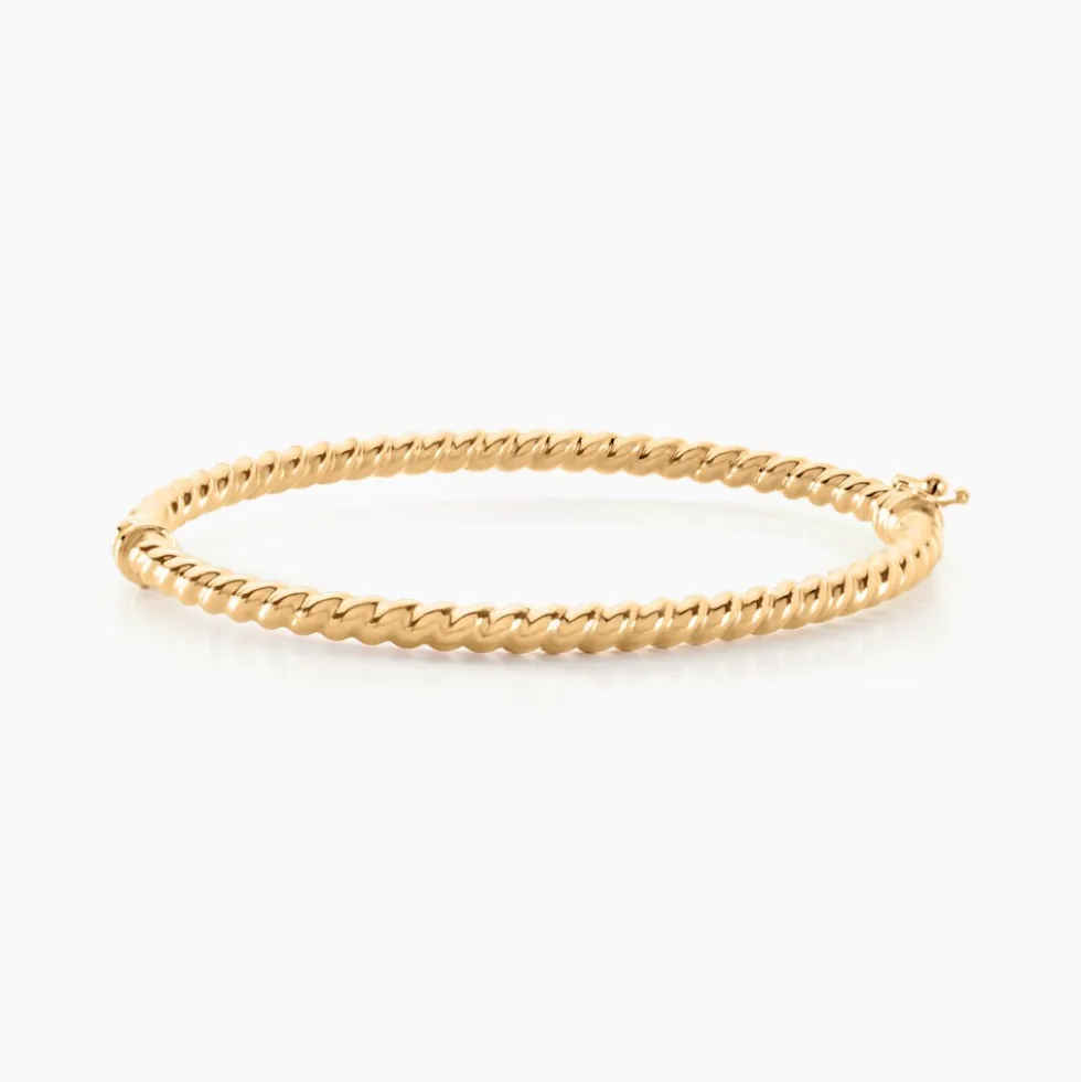 Bracelet Jonc Fritzi Torsade Or Jaune