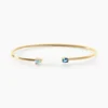 Bracelet Jonc Garden Or Jaune Topaze Oxyde De Zirconium
