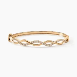 Bracelet Jonc Imae Plaqué Or Jaune Oxyde De Zirconium