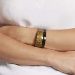 Bracelet Jonc Marie-adelaide Acier Jaune