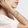 Bracelet Jonc Melodi Acier Blanc Strass