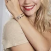 Bracelet Jonc Melyane Acier Blanc Strass