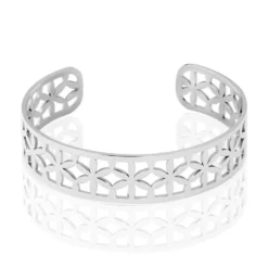 Bracelet Jonc Milda Acier Blanc