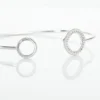 Bracelet Jonc Nathalia Argent Blanc Oxyde De Zirconium