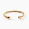 Bracelet Jonc Nelsie Plaqué Or Doré
