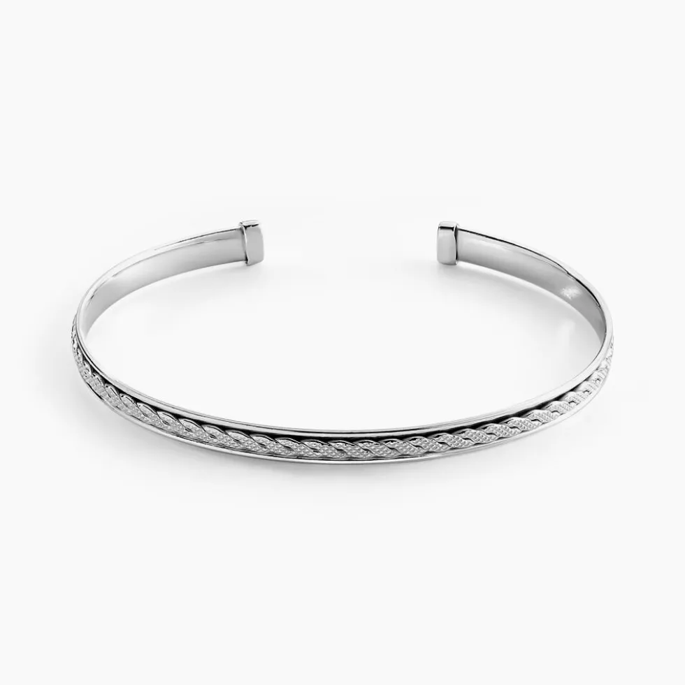 Bracelet Jonc Oscaro Argent Gris