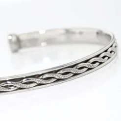 Bracelet Jonc Oscaro Argent Gris