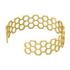 Bracelet Jonc Ouvert Acier Doré Buglose