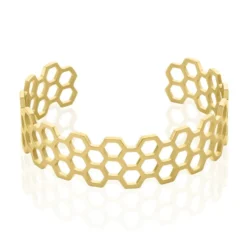 Bracelet Jonc Ouvert Acier Doré Buglose
