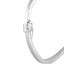 Bracelet Jonc Safietouae Argent Blanc