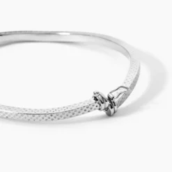 Bracelet Jonc Safietouae Argent Blanc
