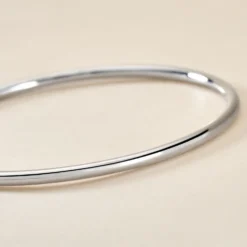 Bracelet Jonc Tabata Argent Blanc