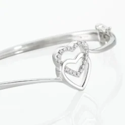 Bracelet Jonc Veronike Argent Blanc Oxyde De Zirconium