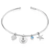 Bracelet Jonc Zerane Argent Blanc Oxyde De Zirconium