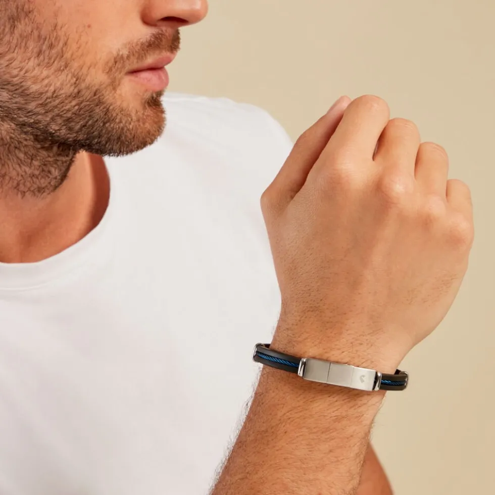 Bracelet Jourdan Caoutchouc Noir