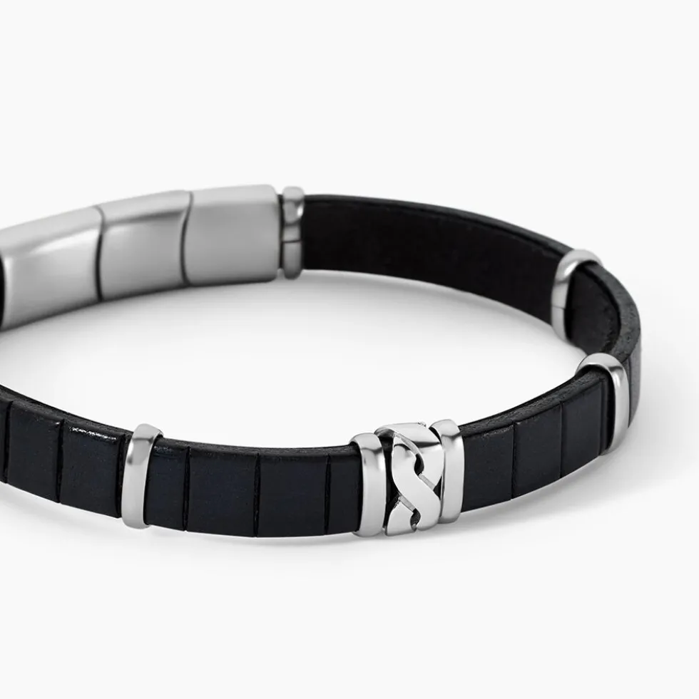 Bracelet Jourdan Chip Cuir Noir