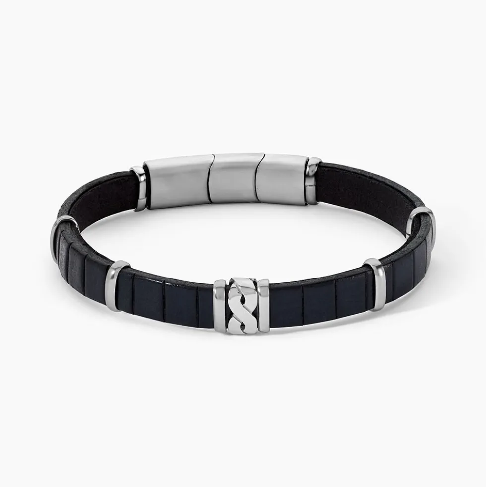 Bracelet Jourdan Chip Cuir Noir