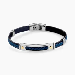 Bracelet Jourdan Cuir Bleu