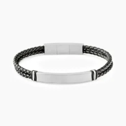 Bracelet Jourdan Cuir De Vache Noir