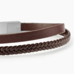 Bracelet Jourdan Cuir De Vache Marron