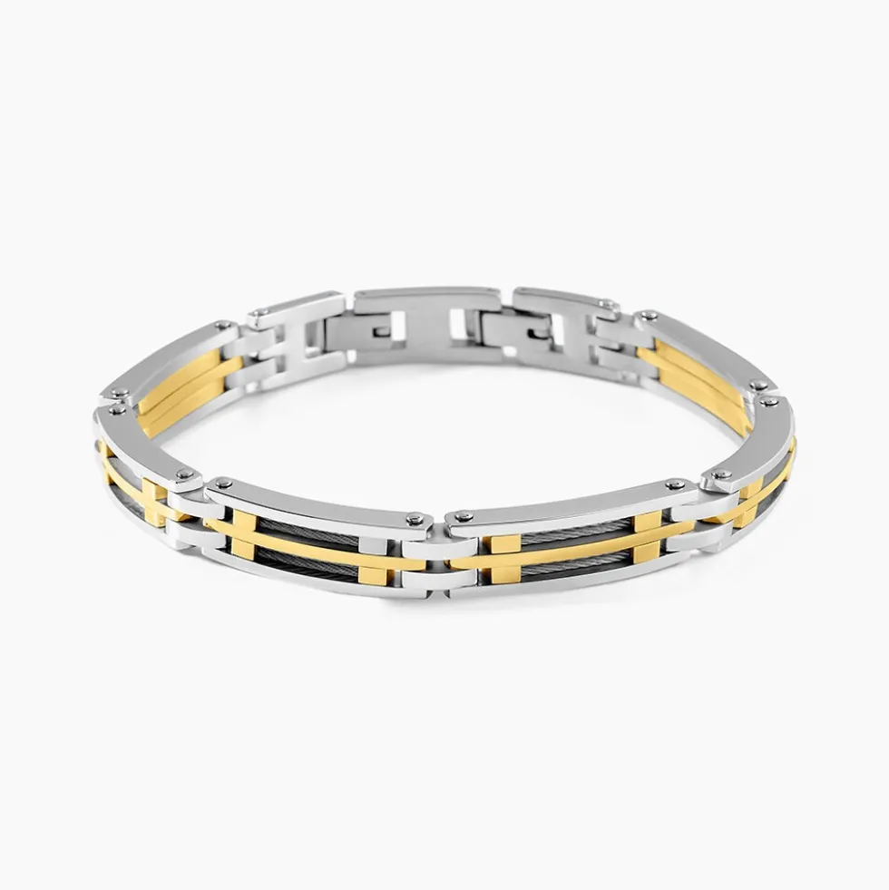 Bracelet Jourdan Priam Acier Bicolore