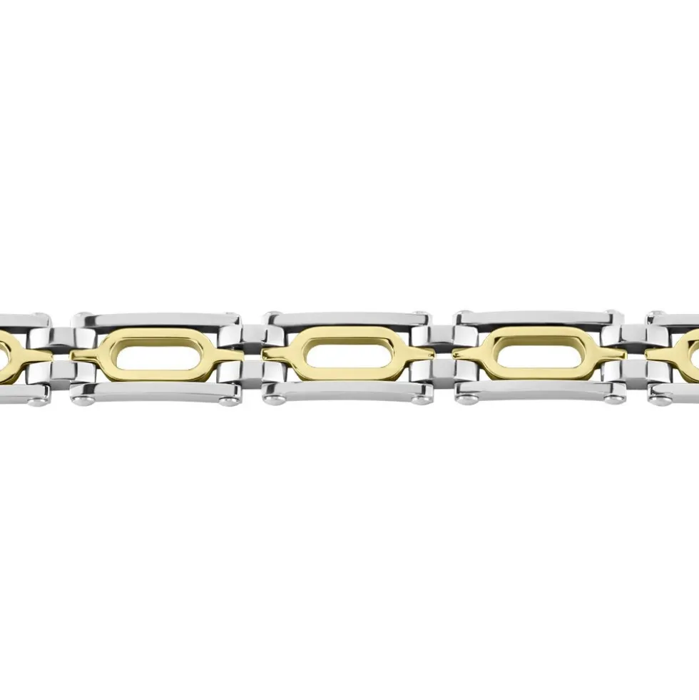 Bracelet Jourdan Wild Acier Blanc Et Jaune
