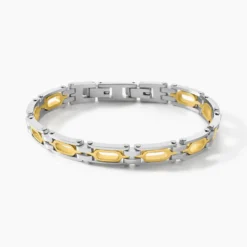 Bracelet Jourdan Wild Acier Blanc Et Jaune