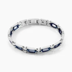 Bracelet Jourdan Wild Acier Blanc Et Bleu