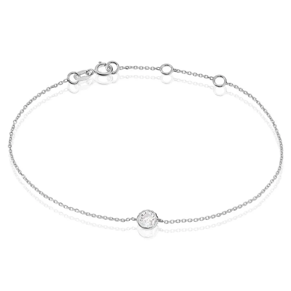 Bracelet Kadidia Or Blanc Oxyde De Zirconium