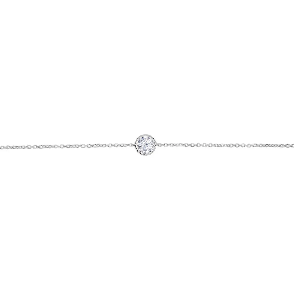 Bracelet Kadidia Or Blanc Oxyde De Zirconium