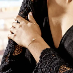 Bracelet Klothilda Or Blanc Oxyde De Zirconium