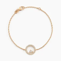 Bracelet Lila Plaqué Or Jaune Oxyde De Zirconium