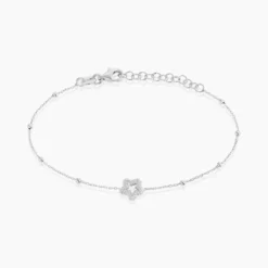 Bracelet Lizéa Argent Blanc