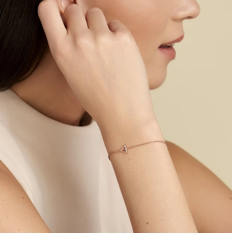 Bracelet Lorena Argent Rose Oxyde De Zirconium