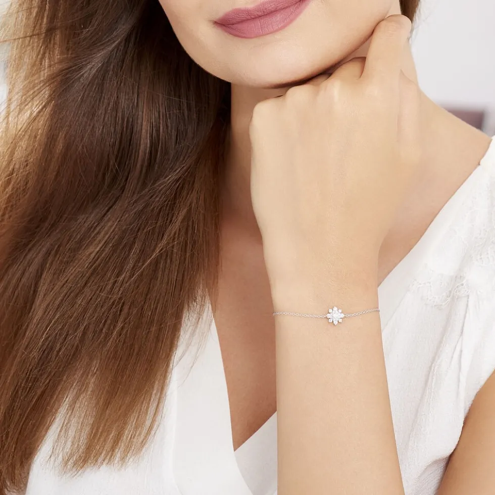 Bracelet Lorraine Argent Blanc Oxyde De Zirconium