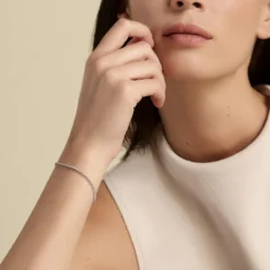 Bracelet Lou-anne Argent Blanc Oxyde De Zirconium