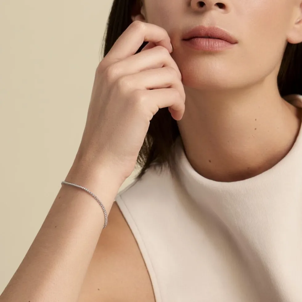 Bracelet Lou-anne Argent Blanc Oxyde De Zirconium