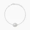 Bracelet Lumineuse Argent Blanc Oxyde De Zirconium