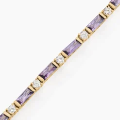 Bracelet Luteciaae Plaqué Or Jaune Oxyde De Zirconium