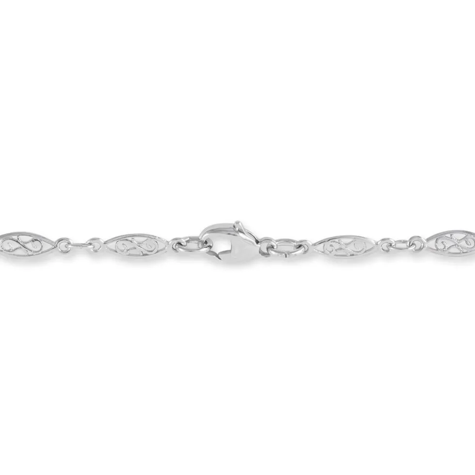Bracelet Mahee Maille Filigrane Argent Blanc