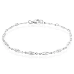 Bracelet Mahee Maille Filigrane Argent Blanc
