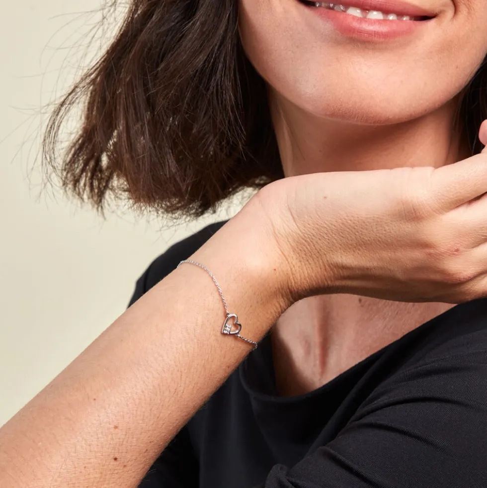 Bracelet Mahira Argent Blanc Oxyde De Zirconium